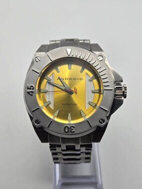 Android USA Silverjet Yellow Diver watch (Model AD780)